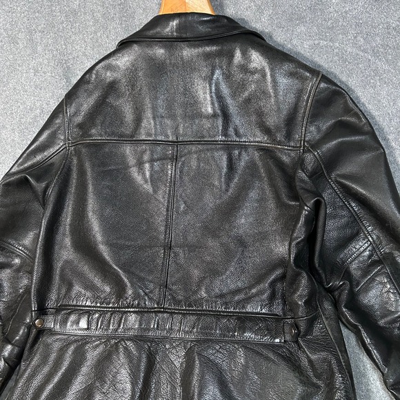 Vintage M JULIAN Wilson Black Leather Jacket Zip Front Thinsulate Mens L - Picture 5 of 16